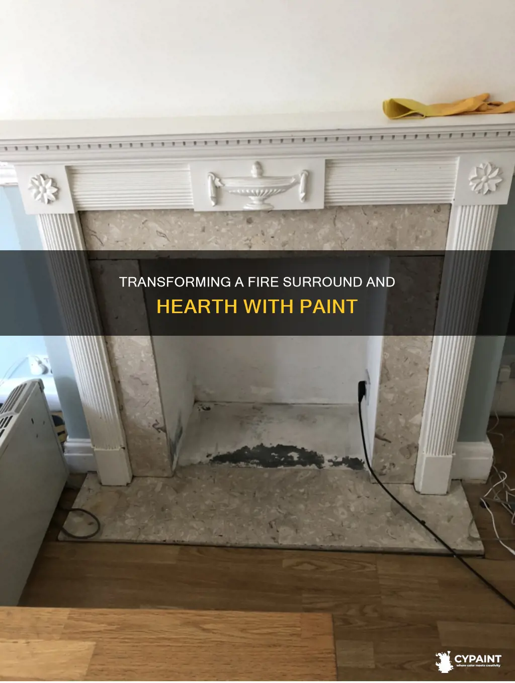 how to paint a marble fire surround and hearth