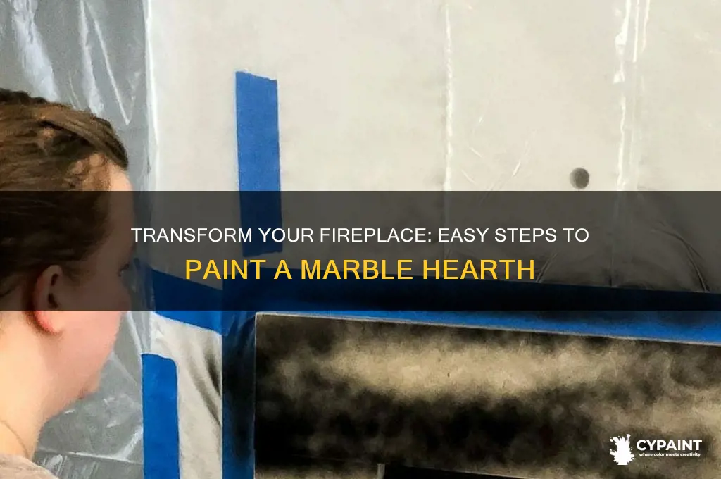 how to paint a marble fireplace hearth