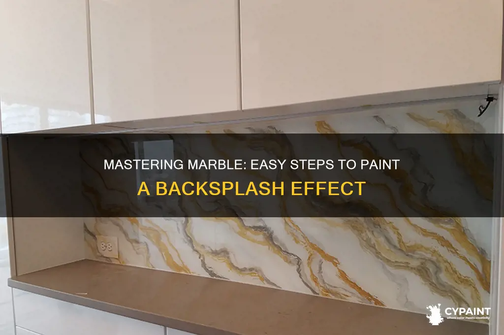 how to paint a marble look effect backsplash
