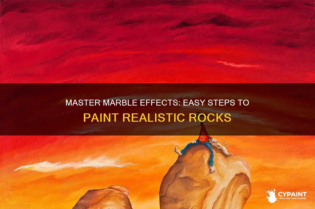 how to paint a marble looking rock