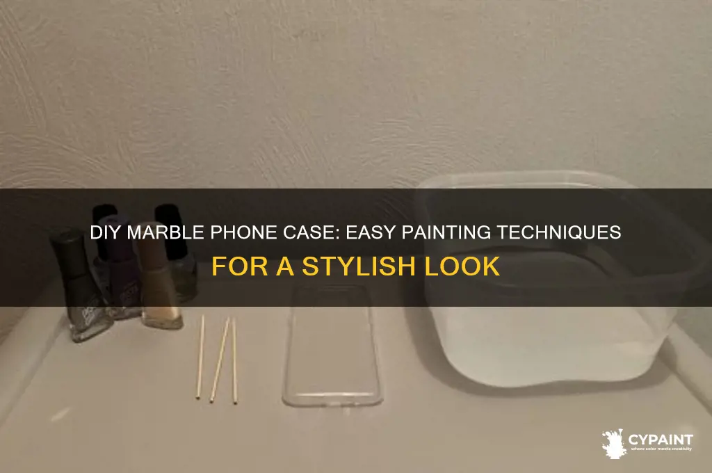 how to paint a marble phone case
