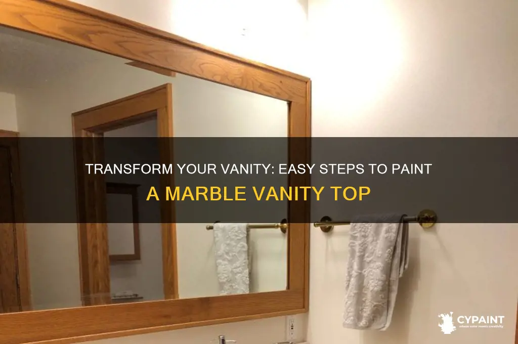 how to paint a marble vanity top
