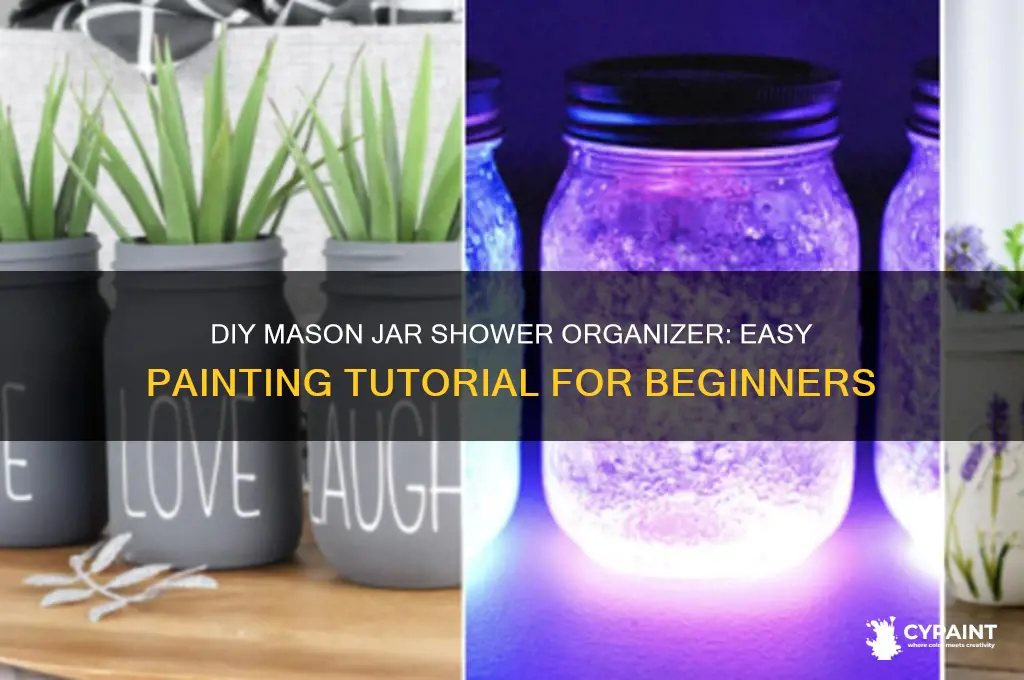 how to paint a mason jar for shower
