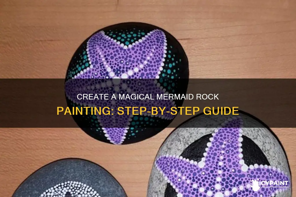 how to paint a mermaid on a rock
