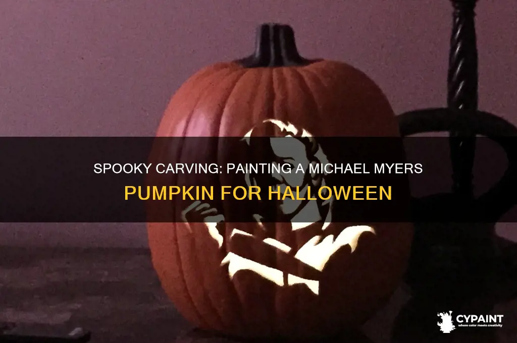 how to paint a michael myers pumpkin