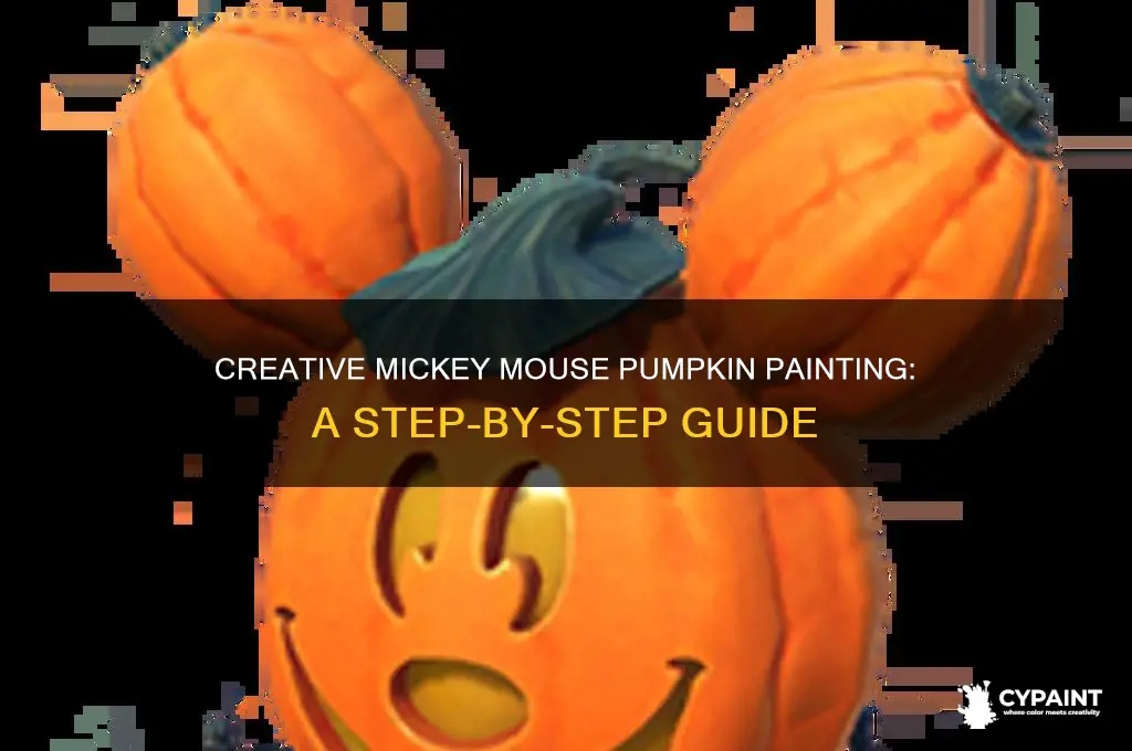 how to paint a mickey mouse pumpkin