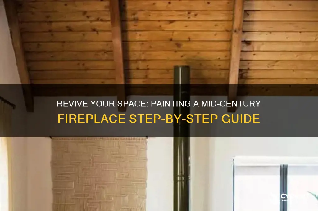 how to paint a mid century fireplace