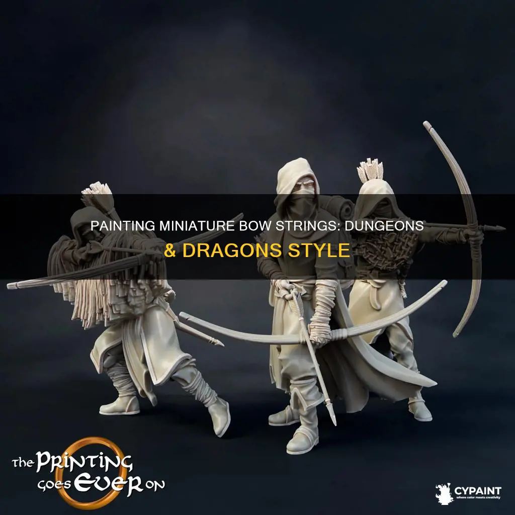 how to paint a miniatures dungeons & dragons bow string