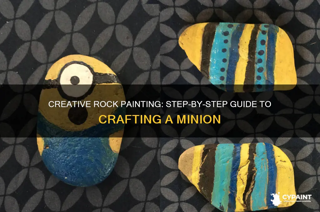 how to paint a minion on a rock