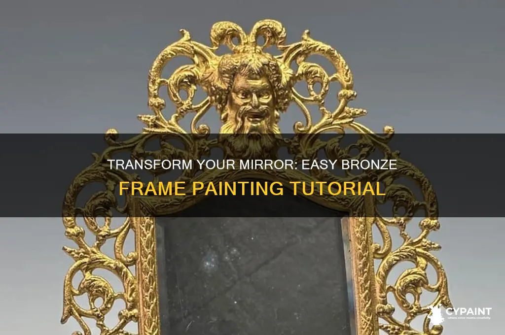 how to paint a mirror frame bronze