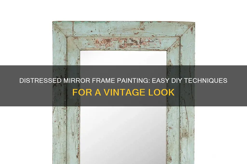 how to paint a mirror frame distressed