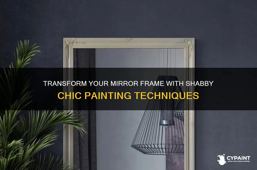 how to paint a mirror frame shabby chic