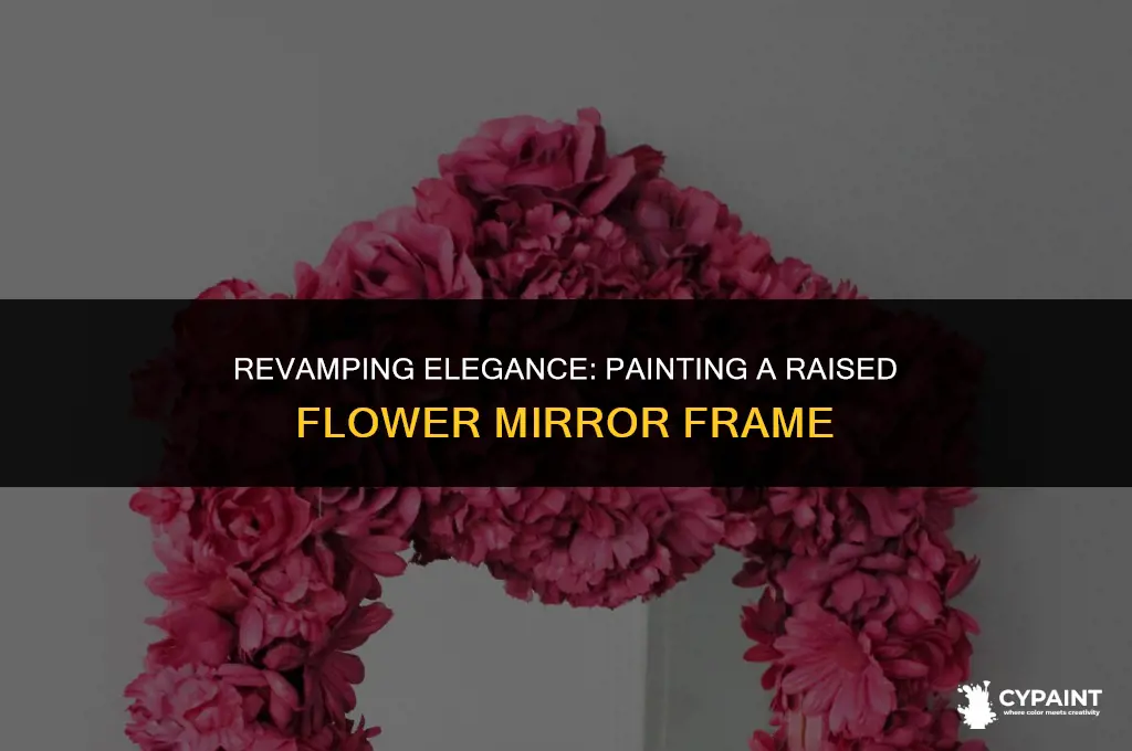 how to paint a mirror frame that has raised flower