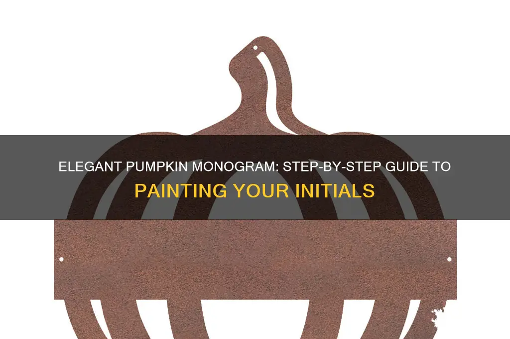 how to paint a monogram on a pumpkin