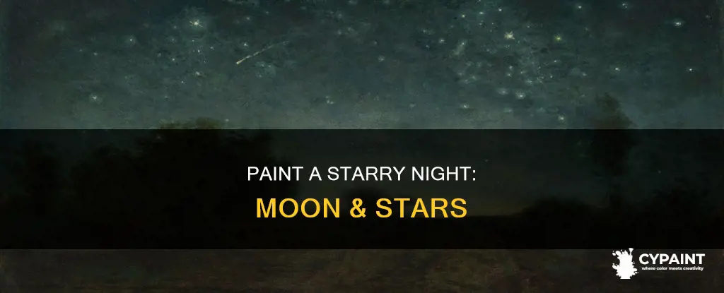 how to paint a moon and star filled sky