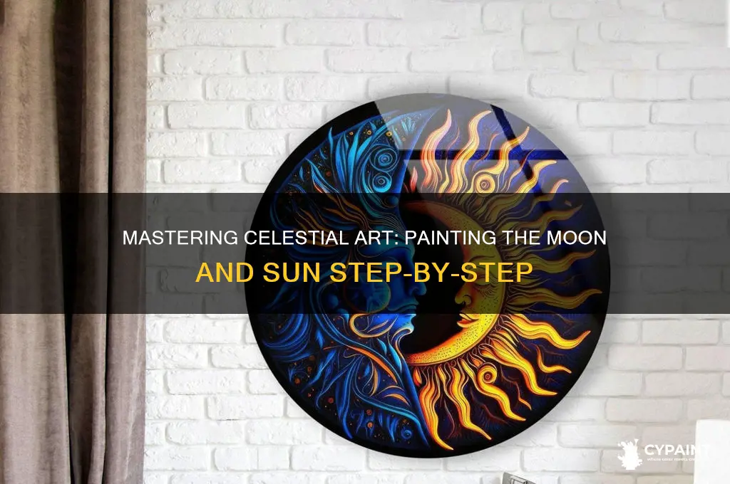 how to paint a moon and sun