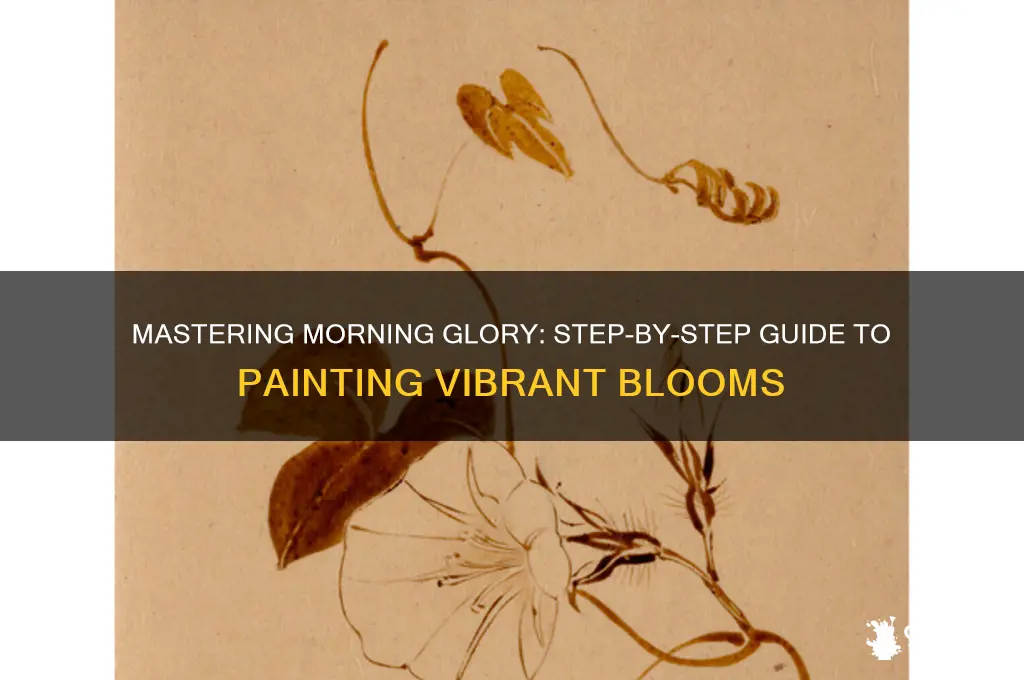 how to paint a morning glory flower