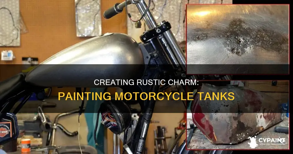 how to paint a motorcycle tank to look rusty