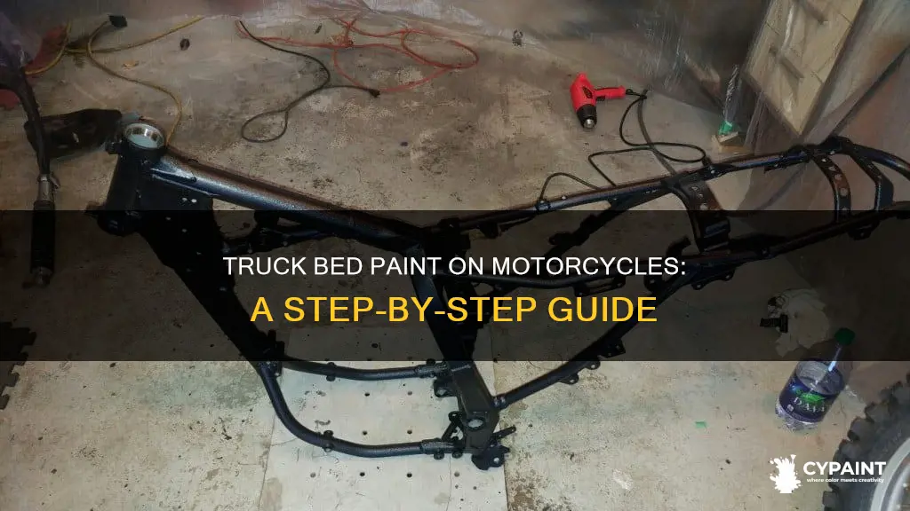 how to paint a motorcycle with truck bed paint