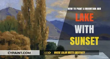 Sunset Over Mountain Lake: Painting Scenery
