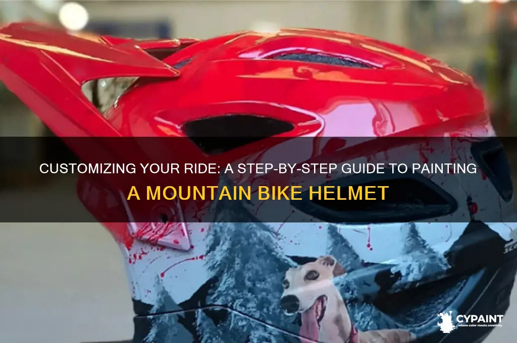 how to paint a mountain bike helmet