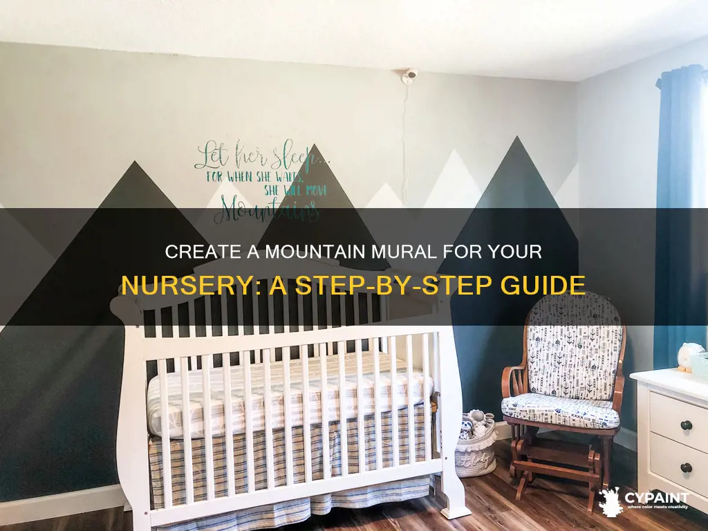 how to paint a mountain mural for a nursery