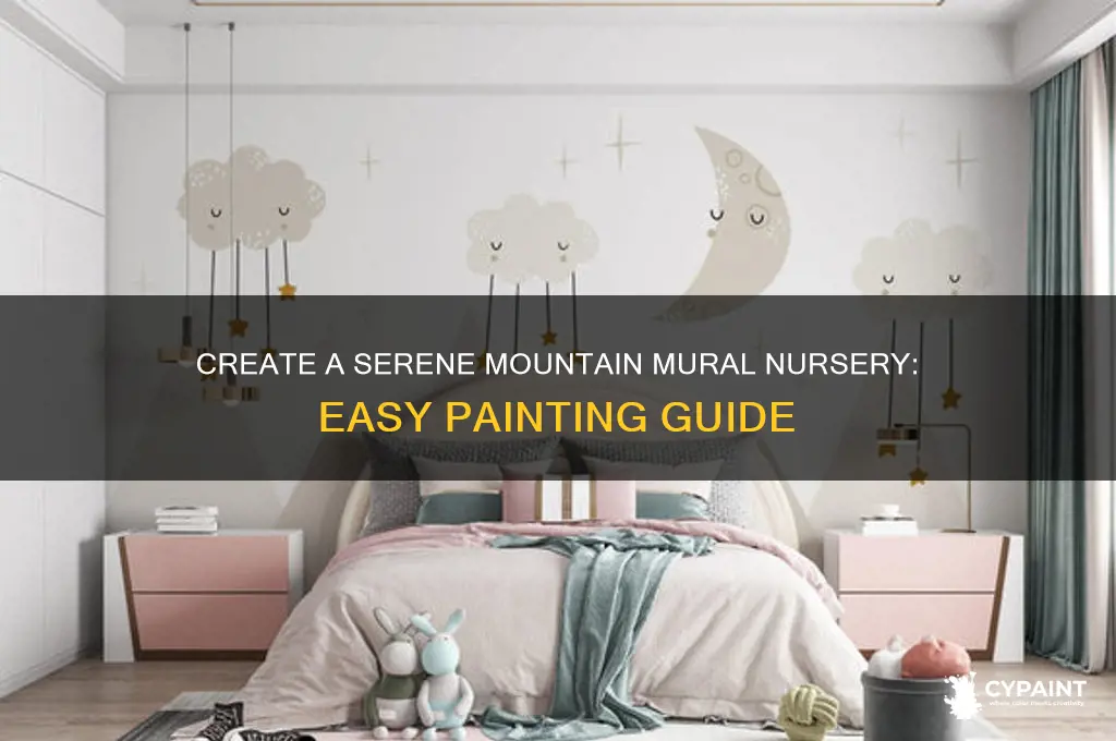 how to paint a mountain mural nursery
