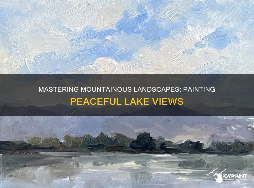 how to paint a mountain scene ith a lake