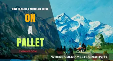 Creating Mountain Scenes: Pallet Painting Guide