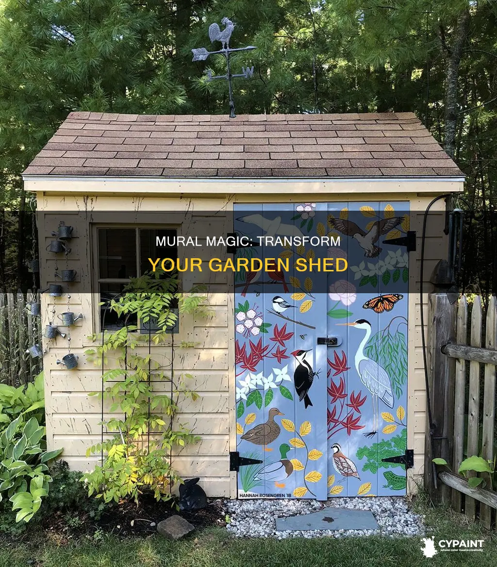 how to paint a mural on a garden shed
