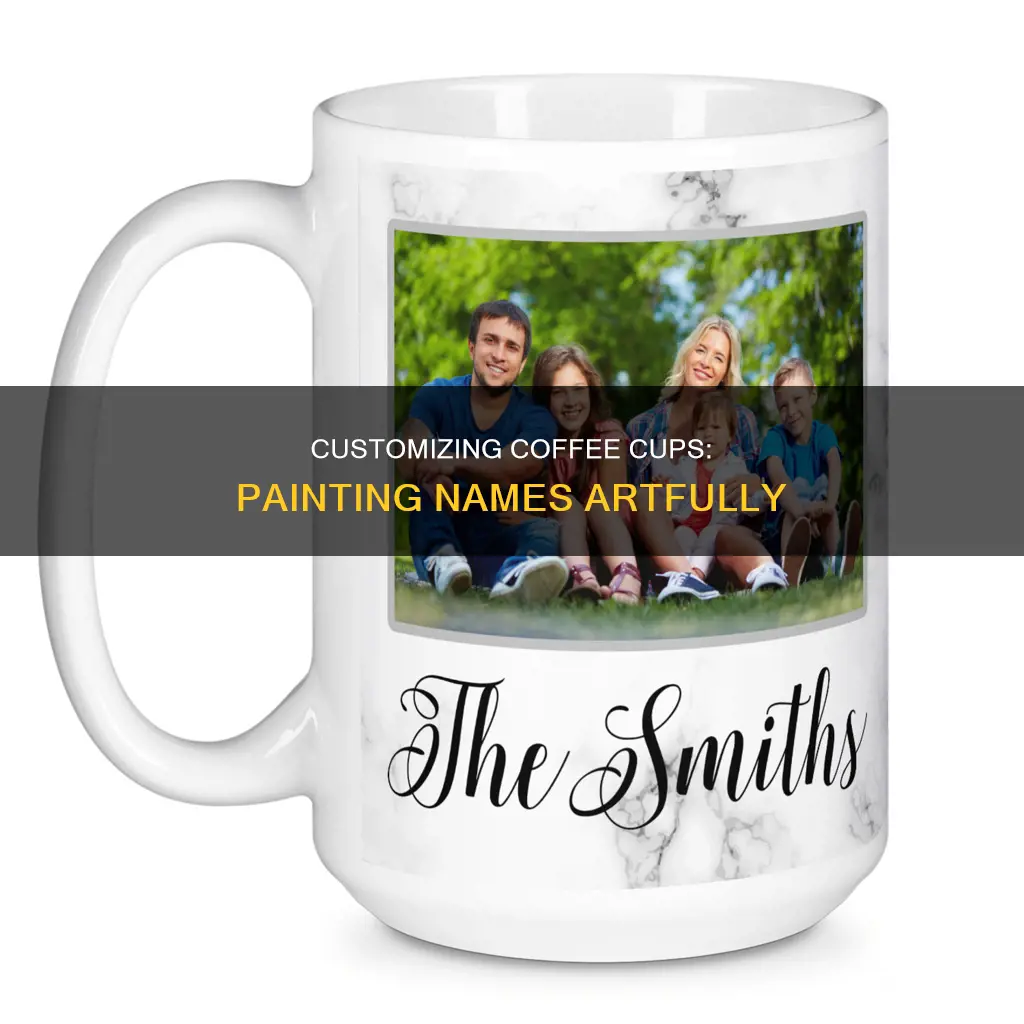 how to paint a name on a coffee cup