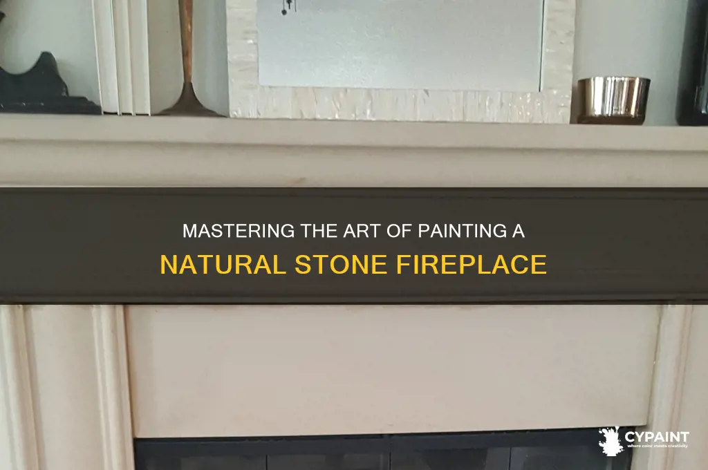 how to paint a natural stone fireplace