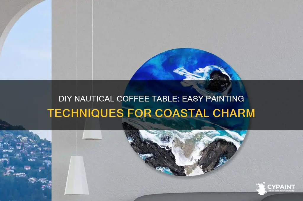 how to paint a nautical coffee table