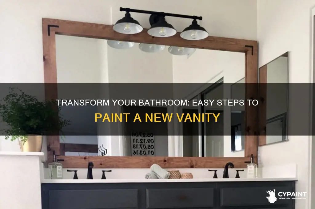 how to paint a new bathroom vanity