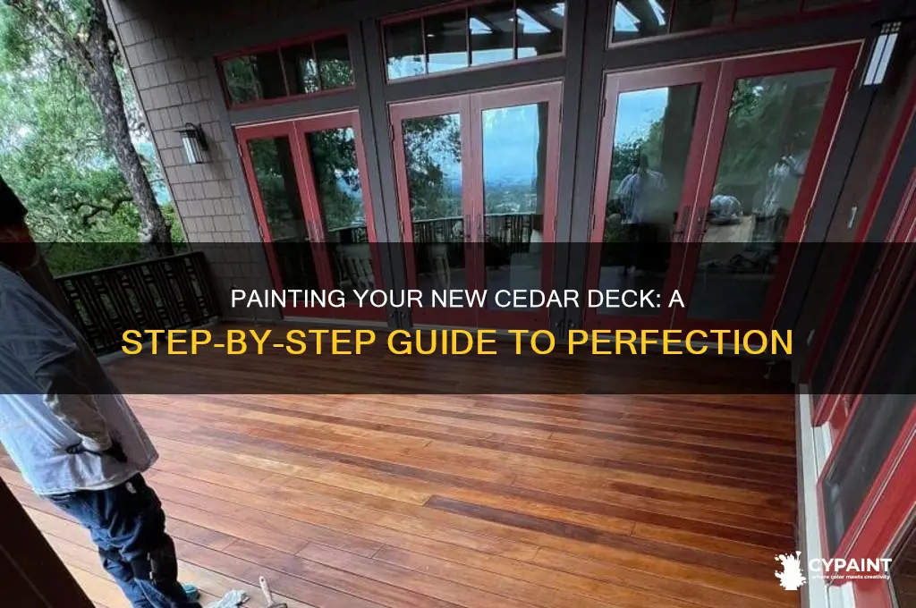 how to paint a new cedar deck