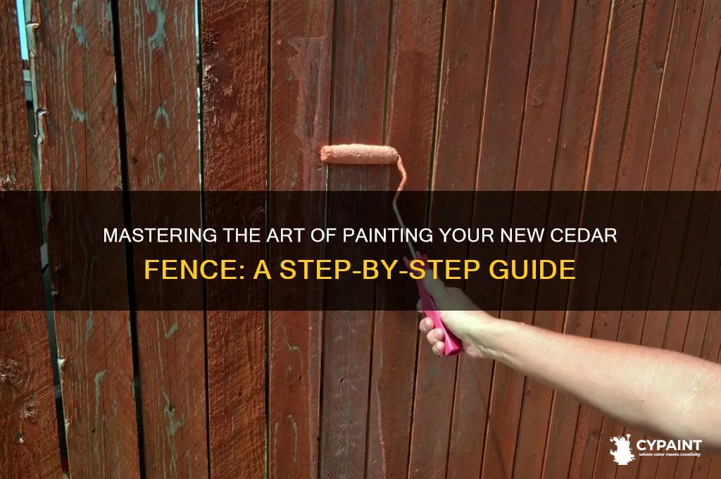 how to paint a new cedar fence