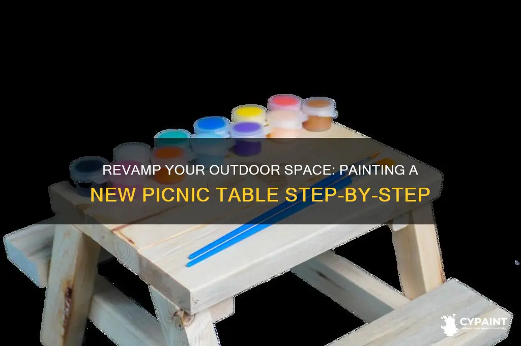 how to paint a new picnic table