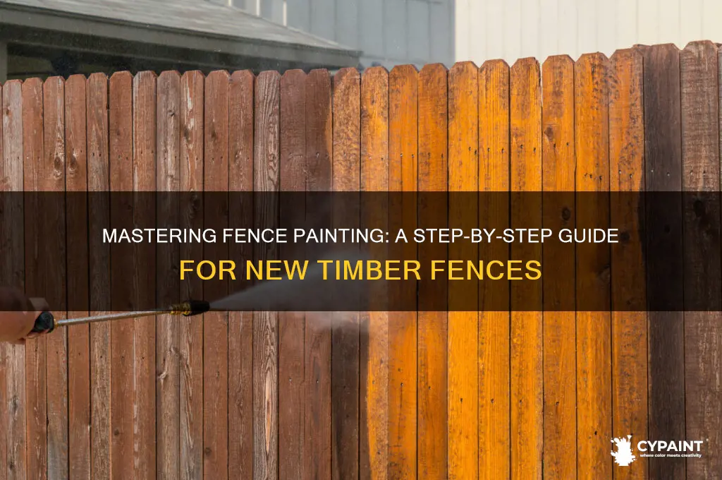 how to paint a new timber fence