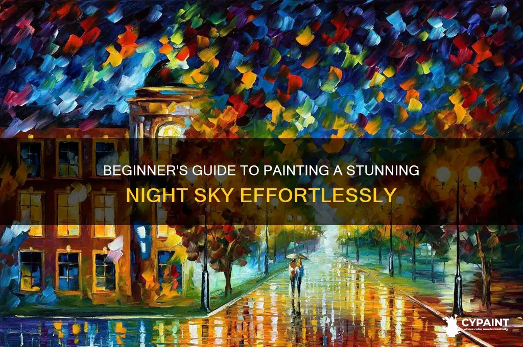 how to paint a night sky for beginners