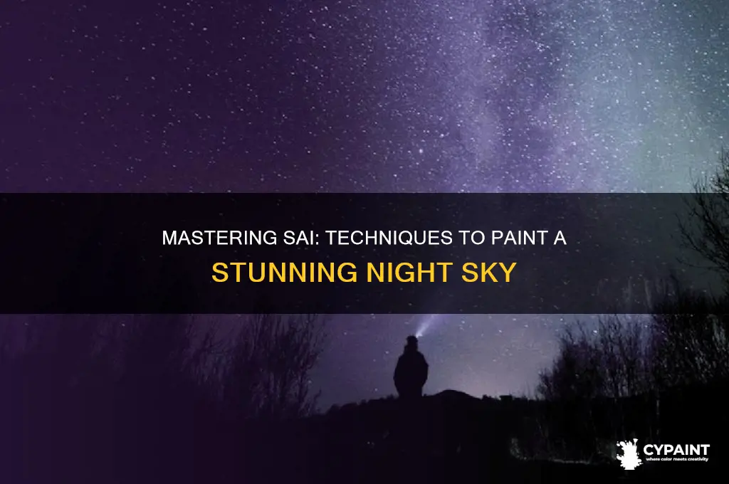 how to paint a night sky in sai
