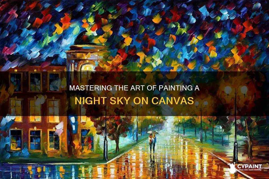 how to paint a night sky on canvaw