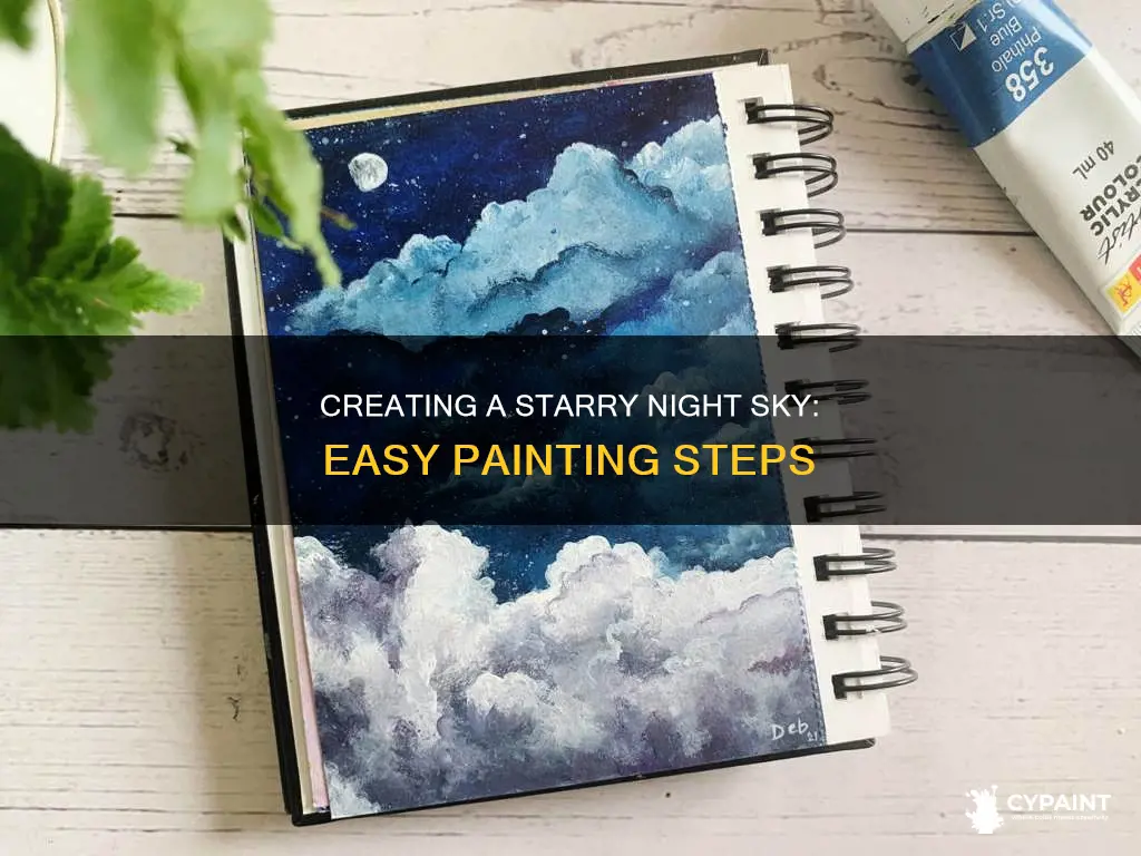 how to paint a night sky step by step
