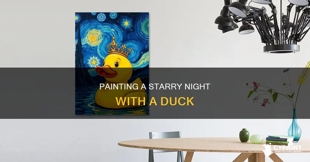 how to paint a night sky with a duck