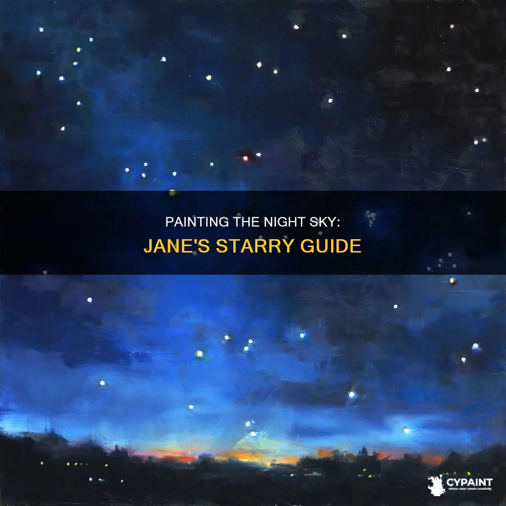 how to paint a night sky with stars jane