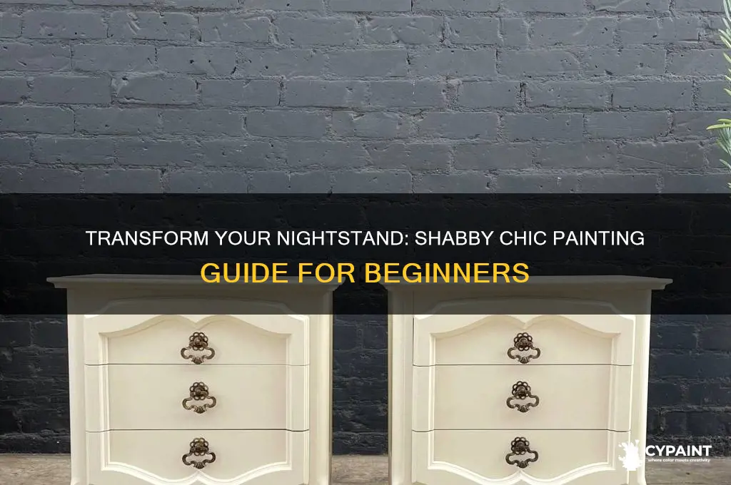 how to paint a nightstand shabby chic