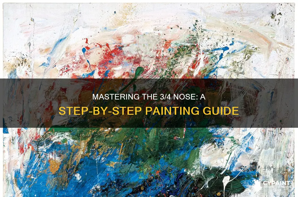 how to paint a nose 3 4 view