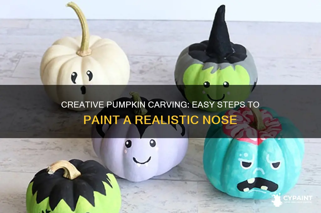 how to paint a nose on a pumpkin
