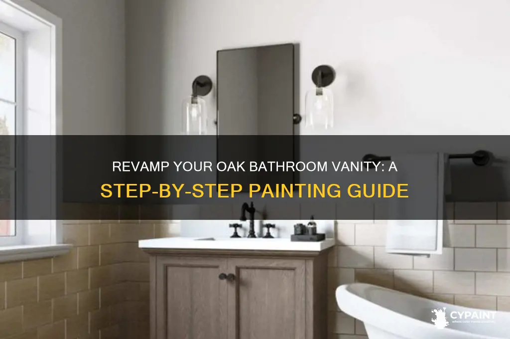 how to paint a oak bathroom vanity