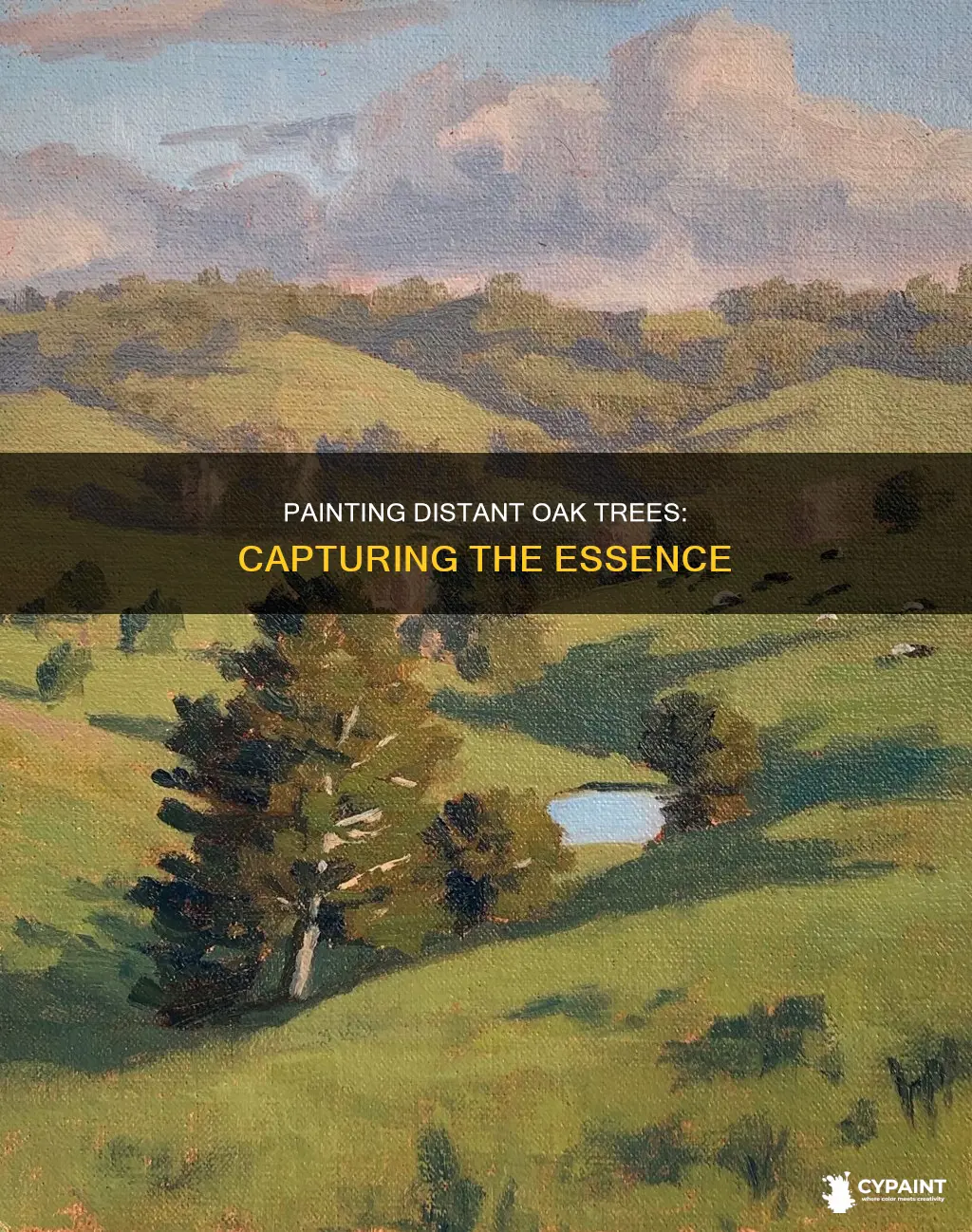 how to paint a oak tree in the distance