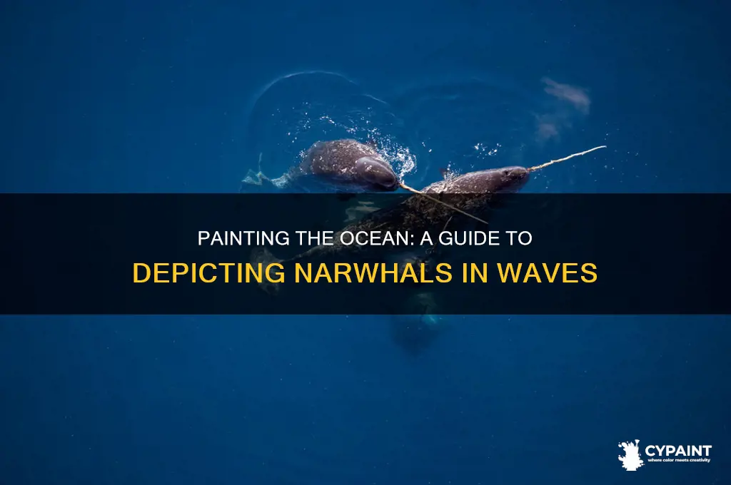 how to paint a ocean with a narwhalle